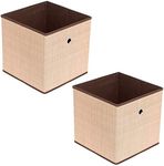 Internet's Best Canvas Storage Bin - 2 Pack - Brown - Box Container