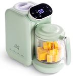 Baby Food Maker, 5 in 1 Baby Food Processor, Smart Control Multifunctional Steamer Grinder with Steam Pot, Auto Cooking & Grinding, Baby Food Warmer Mills Machine Green