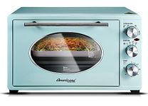 Elite Gourmet Americana by Elite ETO3300M Vintage 50’s Diner Retro Countertop Toaster oven, Bake, Broil, Toast, Fits 12” Pizza, Temperature Control & AdjCatable 60-Minute Timer 1500W, 8-slice, Mint