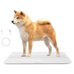 Digital Pet Scale for Dogs and Cats, Large dog scale,Max 220lbs,Rechargeable Version, 3 Weighing Modes lbs,kg,st,Precision 10g, 27.16X 12.99 Inches