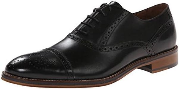 Johnston & Murphy Men's Conard Cap Toe Oxford,Black,12 M US