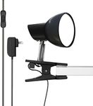 TOPMB Clamp Light, Super Bright Clip Lamp for Book Reading in Bed Headboard Light, Easy to Attach Illumination Powerful Small Compact Clamp Lamp Black