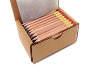 Half Pencils with Eraser - Golf, Classroom, Pew, Short, Mini - Hexagon, Sharpened, Non Toxic, #2 Pencil, Color - Natural, (Box of 48) Golf Pocket Pencils TM