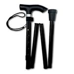 Life Healthcare Walking Stick, Flexible and Durable Walking Aid, Collapsible Walking Stick and Mobility Aid, Adjustable from 33-37 inches, Black