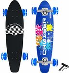 Jaspo Cruiser Skateboard 7 Layer Wooden (Canadian Maple) (28 inches x 8 inches) Fully Assembled Skateboard Designed for Kids/Boys/Girls/Youth/Adult| Free Skate Tool (Cruiser)