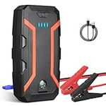 URAQT 1000A Car Jump Starter, 10000mAh Car Battery Jump Starters, 12V Portable Car Battery Booster Power Bank (Up to 6.0L Gasoline/5.0L Diesel), Multi-Function Emergency Charger with LED Flashligh