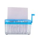 Inditradition Manual Paper Shredder Machine | Hand Operated Paper Cutter | A4 Paper Compatible, Strong Steel Blades (Transparent)