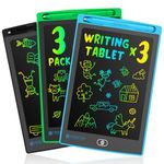 LEYAOYAO 3 Pack LCD Writing Tablet for Kids, 8.5inch Colorful Screen Doodle Pad Drawing Board, Learning Educational Toys Gifts for 3 4 5 6 7 Years Old Girls Boys (Black+Green+Blue)