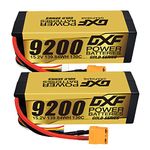 DXF High Voltage 4S 9200mAh 15,2V 130C Batteria Lipo ad Alta Capacità Hardcase con XT90 Spina per 1:8 Scala RC Auto, Multi-Rotore RC Aeroplano, RC Elicottero, RC Barca(2PCS)