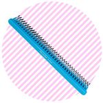 Scarlet Line Professional Three Row Hair Comb,Tame and Tease 3 line Teeth Pattern Hair Comb For Men And Women Hair Back Coming_Sky Blue