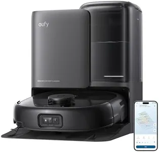 eufy E25 Omni Robot Vacuum and Mop Combo,HydroJet System, 20,000Pa Turbo Suction, Zero-Tangle Design, Edge-to-Corner Deep Cleaning, Obstacle Avoidance, Auto-Empty & Self-Cleaning All-in-One Station
