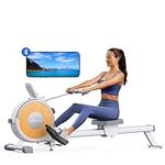 MERACH Rowing Machine with App, 16 Levels of Magnetic Resistance, Exclusive Dual Slide Rail Rower, 350LB Max Weight Rowing Machines for Home Use, Q1S White Quiet Rowing Machine…