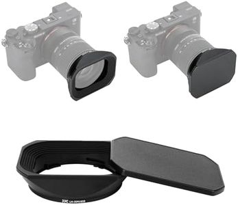 JJC Metal Square Lens Hood Shade for Sigma 18-50mm f/2.8 DC DN Contemporary Lens, Replaces Sigma LH-582-02 Lens Hood, with Protective Hood Cap, Not Affect The Use of 55mm Filter