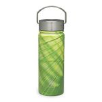 Gaiam Water Bottle Wide-Mouth Stainless Steel Bamboo 18 oz