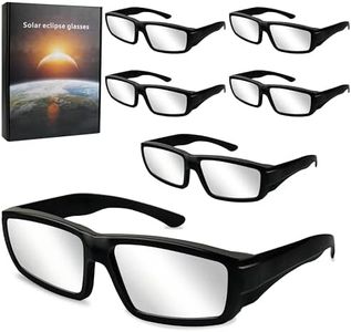 Keyaluo Solar Eclipse Glasses - ISO 12312-2:2015(E) & CE Certified, 6 Pack Durable Plastic Eclipse Glasses for Direct Sun Viewing