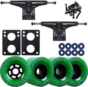 TGM Skateboards Core 6.0 Black Longboard Trucks Wheels Package Bigfoot 90mm Cored Classics Green