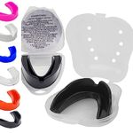 Mouthguards for Sports Gum Shield Kids Mouth Guard Boxing Jaw Protection Slim Fit with Case Rugby Martial Arts Judo Karate MMA Muay Thai Hockey Football Sport Mouthguard Adult Men Junior age 9-12 Year