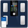 GE Smart Scale for Body Weight, BMI, Fat, Muscle Mass, Digital Bathroom Scales 500lbs Bluetooth 11.8" Large Platform Weighing Machine Health Monitor with App, Dark Blue