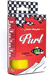 Purl - Yellow, 68g Wax Bar - Warm Spring Ski and Snowboard Wax - High Humidity Wax - Non Toxic - Biodegradable - No Fluoros - for Snowboards & Skis