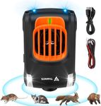 Rodent Control Ultrasonic Mouse Repellent with Strong Light, Intelligent Detection Vehicle Rat Repeller for Mice, Mink, Insect, Squirrel, 360° Protection Rodent Deter for Car, RV, Garage, House