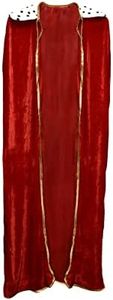 Nicky Bigs Novelties Adult King Queen Cloak Robe Faux Fur Collar Halloween Cosplay Costume Accessory, Red