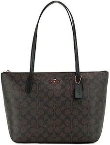 COACH Women's 4455 Tote, Im/Brown/Black, Large