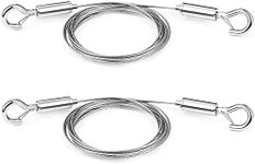 2PCS Adjustable Heavy Duty Picture Hanging Wire Kit with 2 Hooks,304 Stainless Steel Suspension Kits for Mirror Hanging Hardware,LED Panel Light,Billboards,Indicator,Basket Flowerpot,Art Exhibitions Hold Up to 20kg