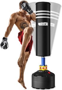 Dripex Free Standing Punch Bag 5.7ft – Black Boxing Training Bag