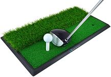 ME AND MY GOLF Dual Turf Golf Hitting Mat - Includes Instructional Training Videos