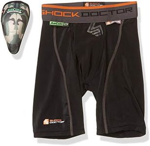 Shock Doctor Adult 235 Compression Short Hard Cup, Large, Black