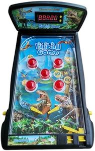 Trisquirrel Electronic Pinball Game,Dinosaurs Pinball Machine,Tabletop Arcade Pinball with Lights & Sounds Effects,LED Digital Scoreboard,Suitable for Kids & Adults