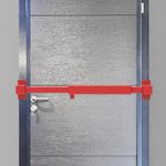 LARIFULL Steel Door Security Lock Bar/Door Barricade Security Bar Adjustable for Exterior Doors Universal Theft Protection Heavy Duty Door Brace to Secure Your Office & Warehouse Doors