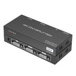 DVI Splitter 1 in 2 Out 2 Port DVI Dual Monitors Distribution Duplicator Video Splitter (EDID Management) Support Resolution up to 4K2K/30HZ for PC Laptop DVR Projector HDTV.