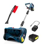 Enhulk Eletric Snow Shovel, 20V | 12-Inch | 4-Ah Cordless Snow Blower, Battery Powered Snow Blower with Directional Plate & Adjustable Front Handle (4-Ah Battery & Quick Charger Included)