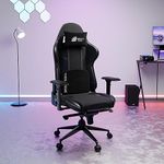 Green Soul Xtreme Multifunctional Ergonomic Gaming & Office Chair|Premium PU Leather Upholstery|4D Armrests|Adjustable Neck,Lumbar Pillow|180° Back Recline (Black & Slate Grey) Installation Provided