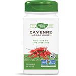 Nature's Way Cayenne Pepper 40,000 HU, 450 mg per serving, 100 Vegetarian Capsules ( 1 Pack)