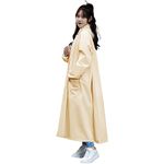 REAL & SELECTED Raincoat, Women's, Men's, 2023 Model, Double Layer Rain Visor, Bicycle, Backpack, Poncho, Stylish, Water Repellent, Waterproof, Windproof, Unisex, Rainy Season, Rain Gear, For Work or School, 59.1 - 72.8 inches (150 - 185 cm) (Yellow), yellow, M(身長150-160対応)