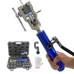 PRC Universal Hydraulic Flaring Tool Set with Tube Cutter (Includes 3/8" and 1/2" Transmission Cooling Line Die and Adapter Sets (IG-72485)_iGeelee