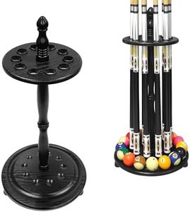 MoyanSuper Pool Stick Holder Billiard Cue Rack Holds 10 Sticks Floor Stand Black