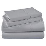 Giza Cotton Sheets Queen Sheets-Giza Cotton Sheets Queen Size Giza Sheets – My-Giza-Sheets 100% Certified Long Staple Giza Cotton (Queen Size, Light Grey)