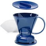 Clever Coffee Dripper Barista's Choice - Bonus 100 Filters Included (18oz Large, Royal Blue)
