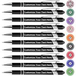 Up to 300 Pcs Custom Pens Bulk,Personalized Pens with Free Engraving,Customized Stylus Ballpoint Pens with Your Name,Text,Message for Business,Graduation,Anniversaries-Colorful Pens 12 Packs