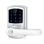 HIDALIFE Keyless Entry Door Lock, Keypad Door Lock with Handle, Touchscreen Electronic Door Lock, Auto-Locking, Anti-peep Password, Easy to Install for Home, Appartment, Office(Satin Chrome)