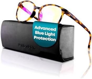 Prospek Bluelight Glasses Womens Oversized, ARTIST (NO Magnification) - High Optical Quality Clear Lenses