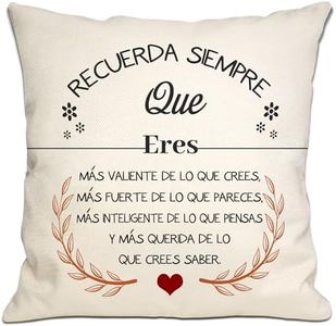 Bommex Querida Colega Recuerda Siempre Que Eres Fundas de cojín para Mujeres Niñas Regalo de inspiración para la mamá Hija Hermana Amiga Abuela Nieta tía cumpleaños (Recuerda Siempre-Ella)