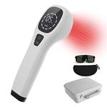 iKeener Red Light Therapy Device,FDA Cleared Handheld Cold Laser Therapy Device,Infrared Light Therapy Pain Relief Device for Joint and Muscle,Knee,Shoulder,Back Reliever,with Free Goggles(4x808nm)