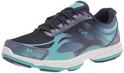 Ryka Women's Devotion Plus 2 Walking Shoe, Navy Aqua, 3 UK