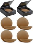 Orca Beauty Nipple Cover 4 Pairs - Available in 6 Skin Tone, Adhesive Silicone Reusable Nipple Pasties Nipple Covers Stickers (Small, Chai) Brown