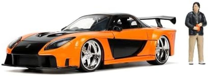 Jada Toys Fast and Furious 1967 Mazda RX7 Hollywood Ride 1:24 Scale Diecast Vehicle with Han Figure