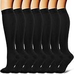 Compression Socks for Men & Women 7 Pairs Circulation 15-20 mmHg-Best support for Athletic, Nurse, Medical, Running